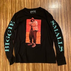 Men’s Medium black long sleeve graphic T-shirt, Biggie Smalls. (Used)
